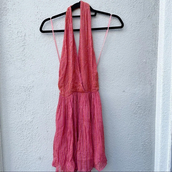 Free People beaded halter top tunic top - Picture 2 of 8